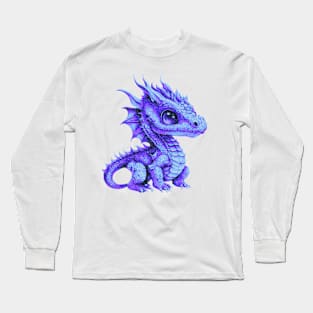 Baby Blue Dragon Long Sleeve T-Shirt